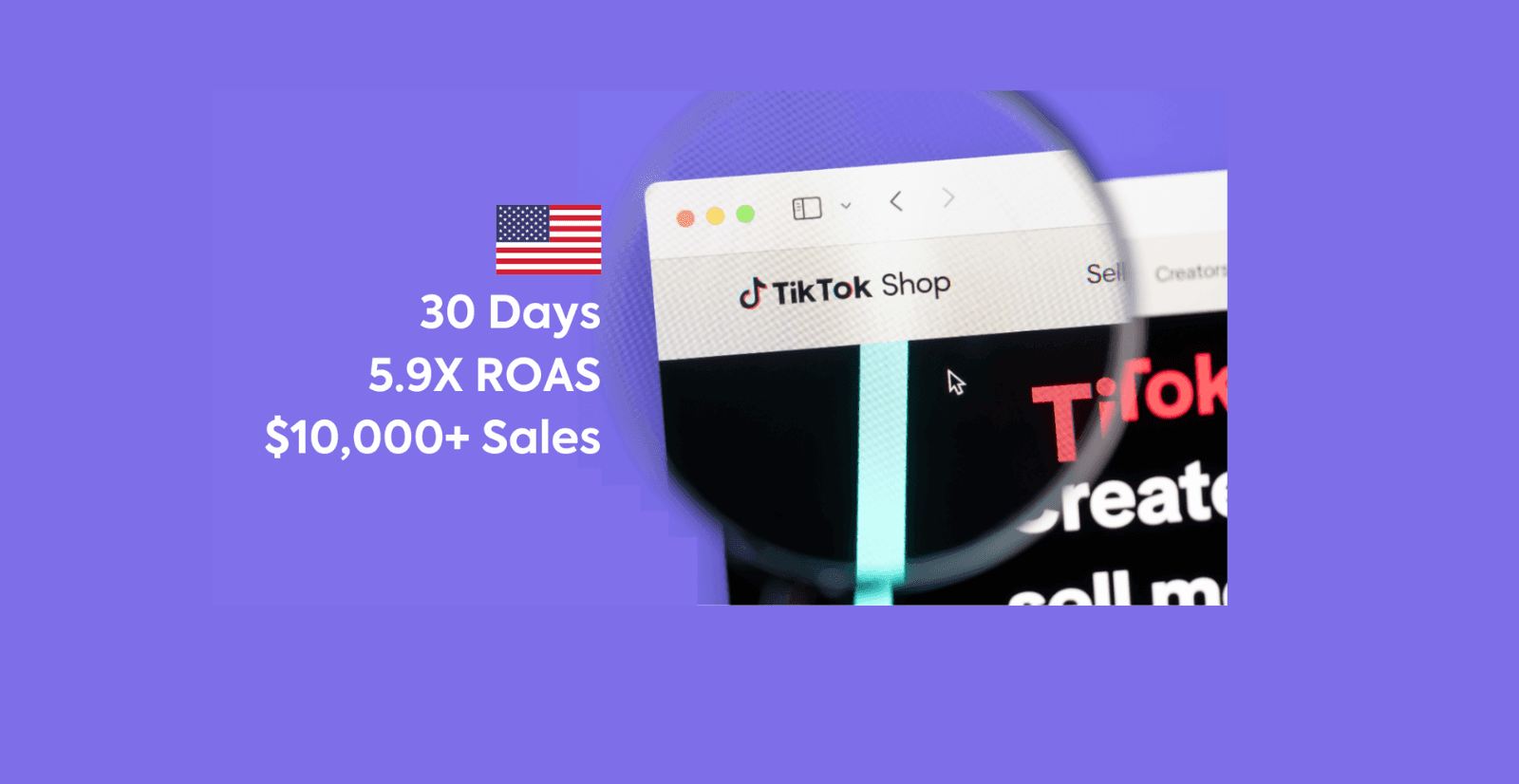 $10,000+ in sales in 20 days with 5.5X ROAS on USA TikTok Ads